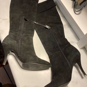 Italian suede over the knee boots